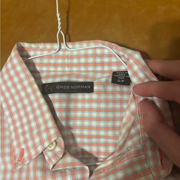 Greg Norman Men’s Longsleeve Size S/P NWOT Button up Orange Check Preppy - Picture 5 of 13